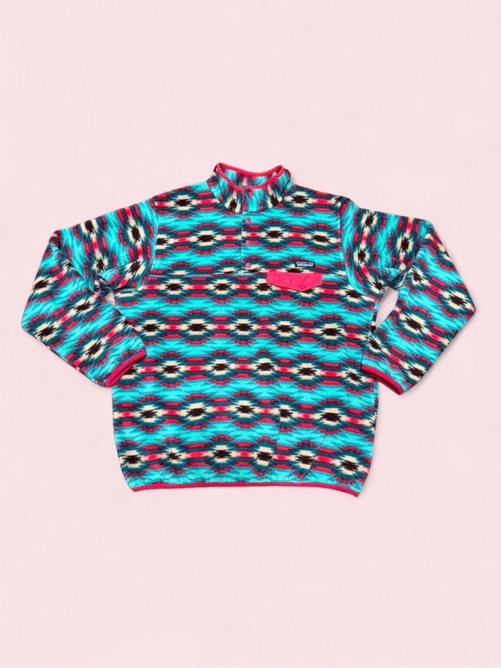 Patagonia Synchilla Snap-T Fleece Pullover Women’s XL Aztec Desert Green Outdoor
